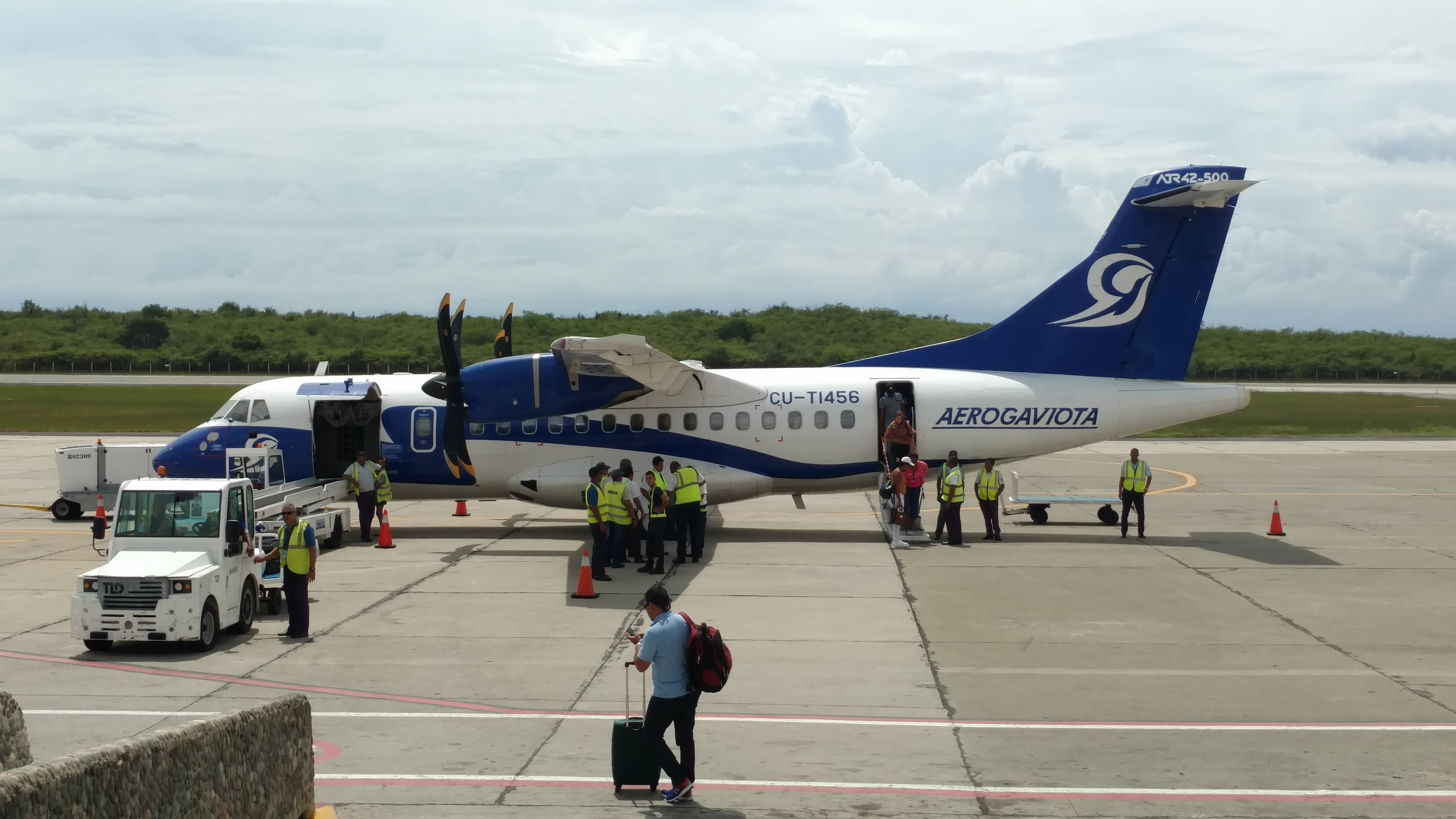 Aerogaviota po wylądowaniu w Santiago de Cuba